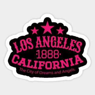 Los Angeles California 1888 - Los Angeles College style Logo Sticker